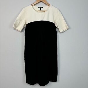 Isabella Oliver Short Sleeve Pullover Black Ivory Maternity Dress Size 10